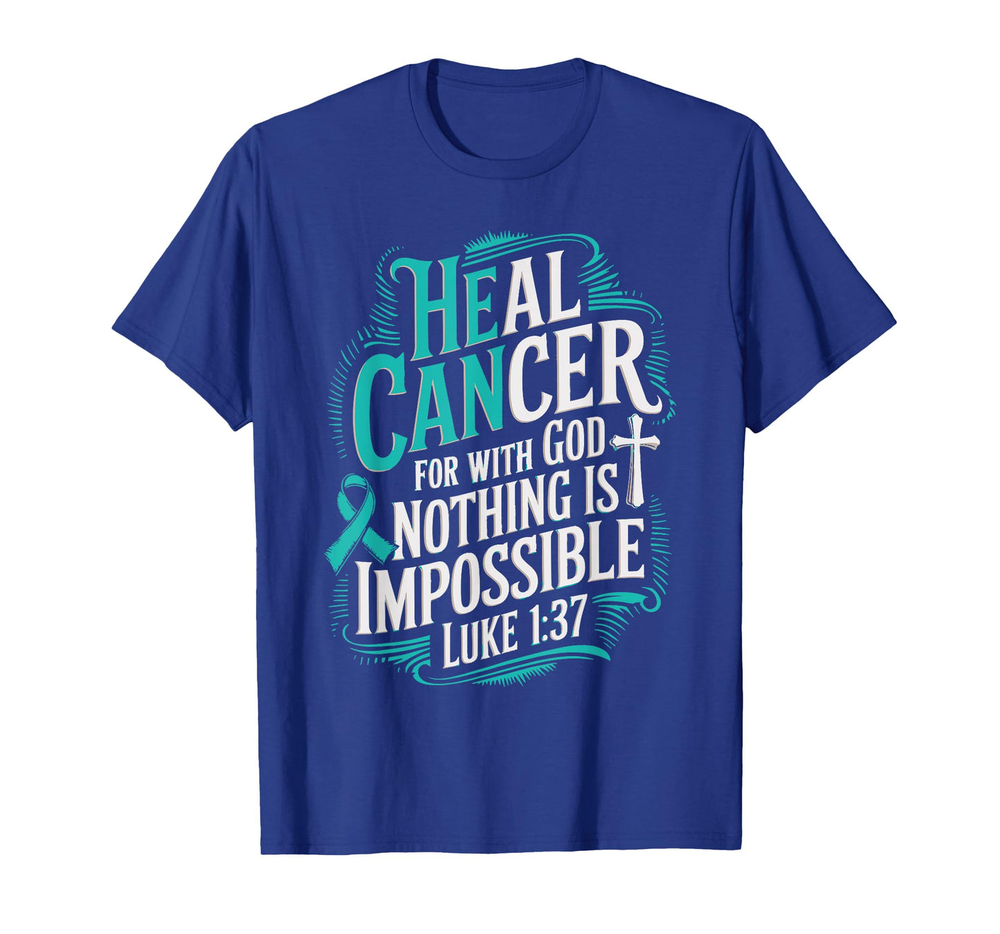 Heal Cancer Survivor Ovarian Cancer Awareness T-Shirt