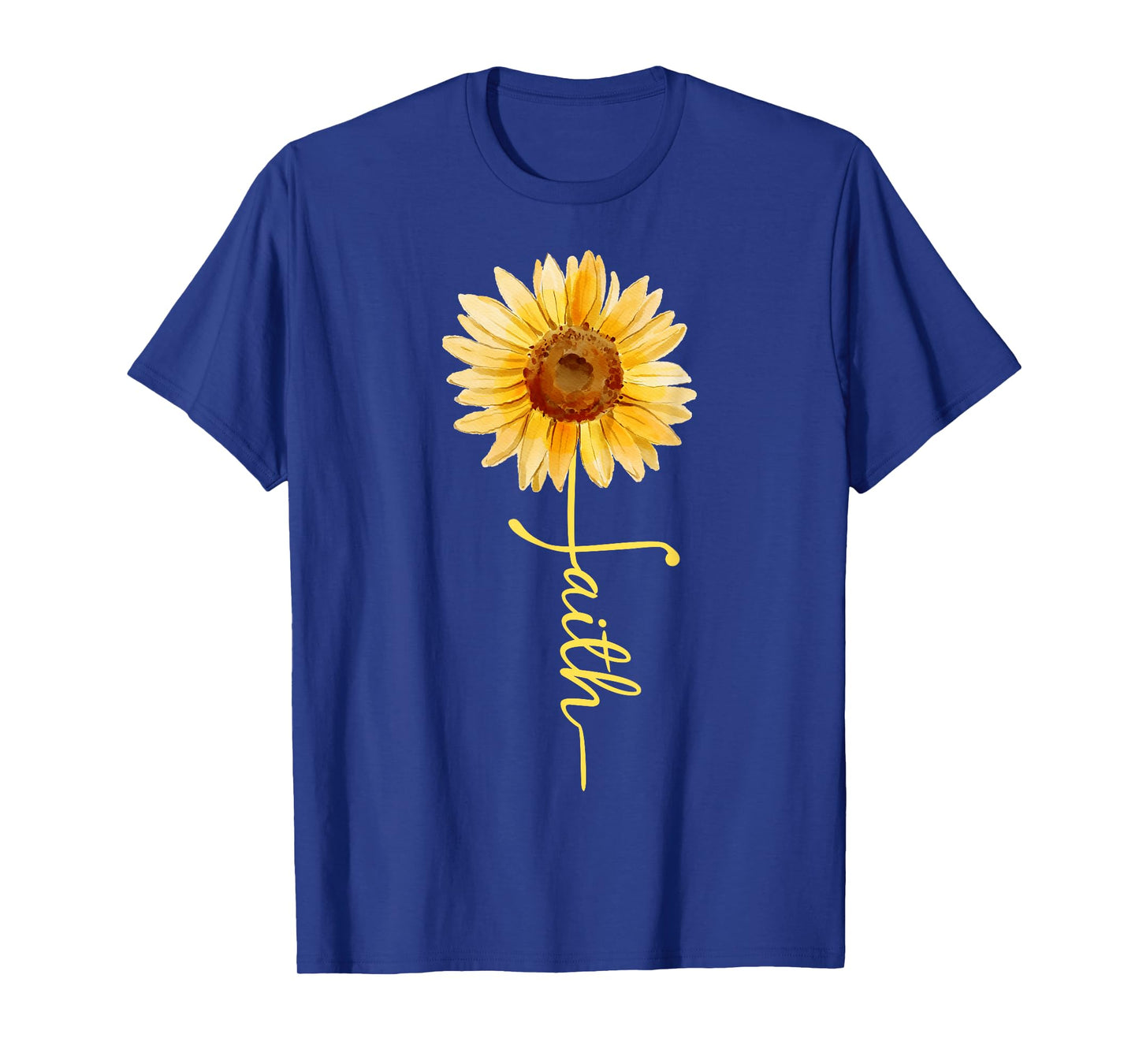 Christian Sunflower Faith butterfly Graphic women's T-Shirt