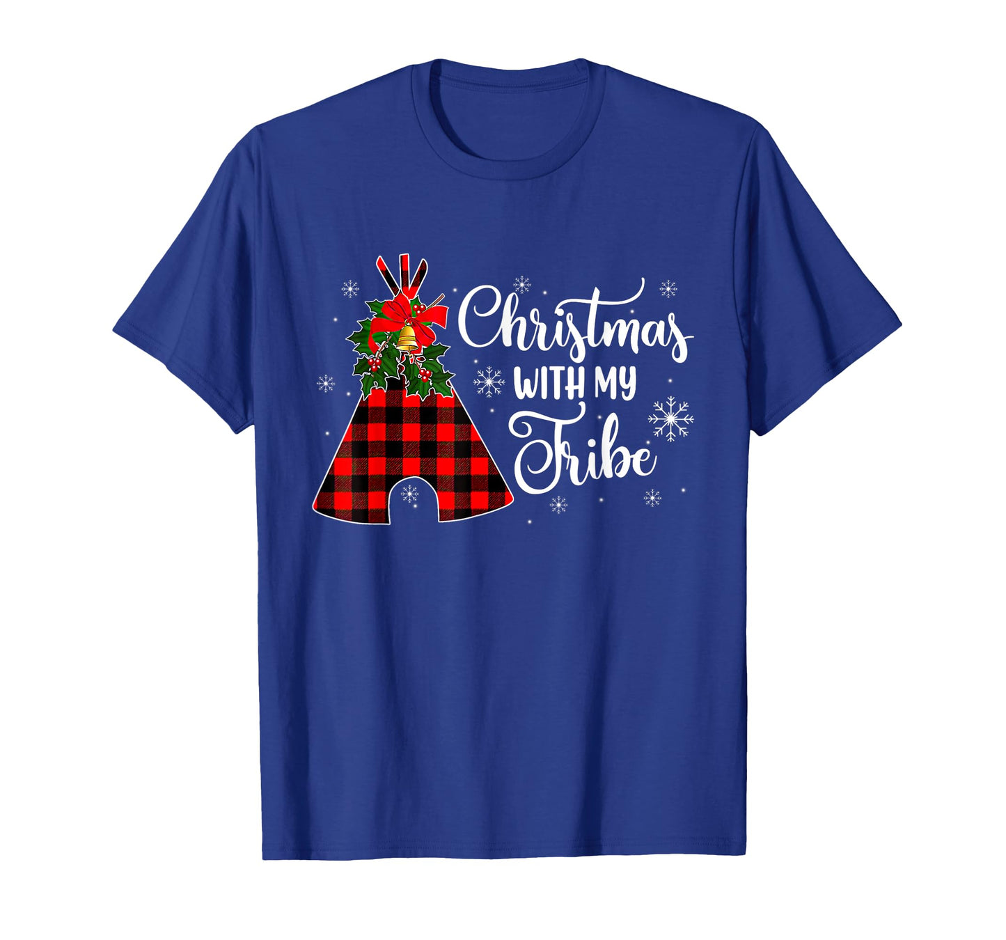 Christmas With My Tribe Buffalo Plaid Family Pajama T-Shirt