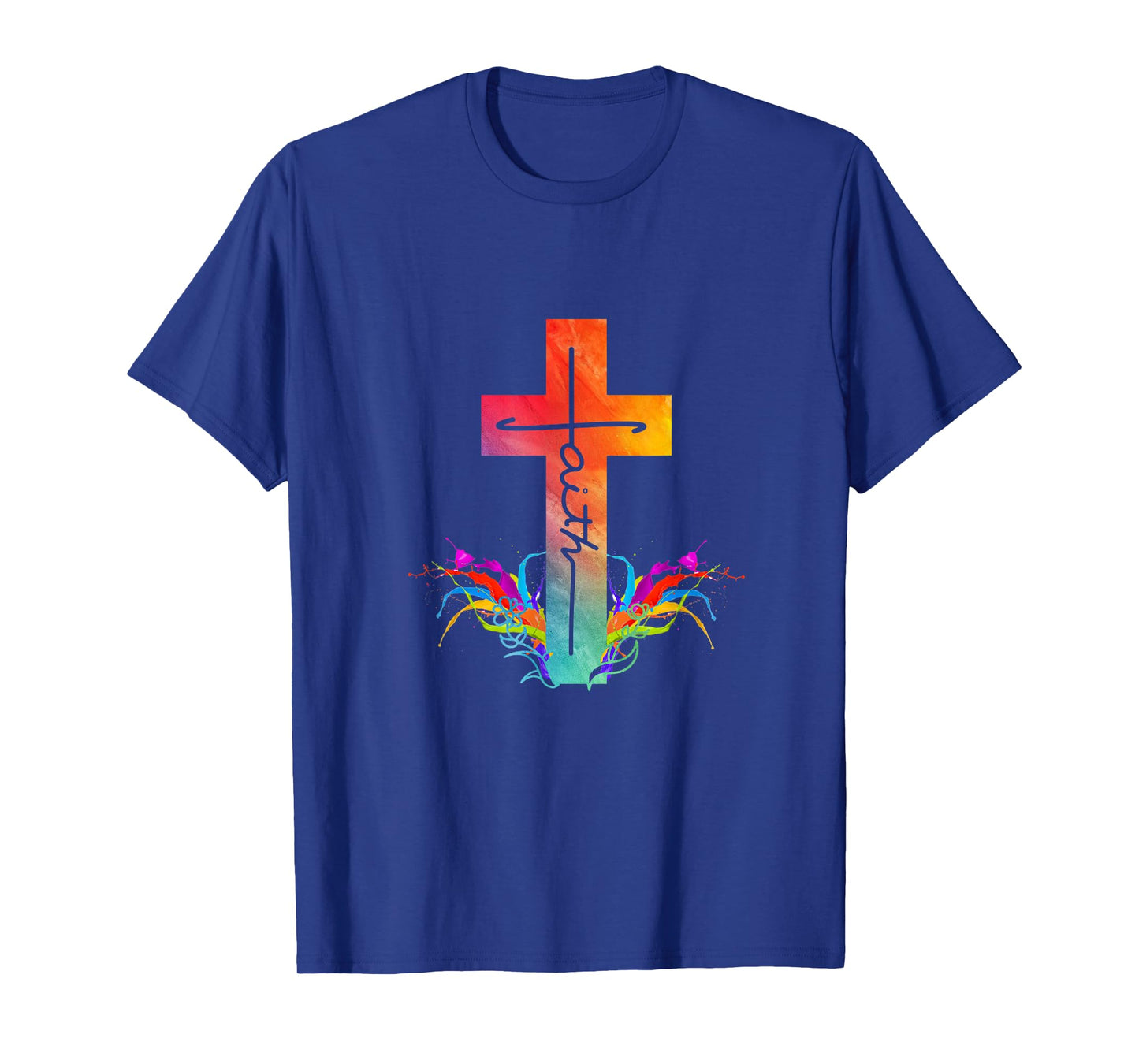 Vintage Distressed Art Cross Christian Faith Gifts T-Shirt
