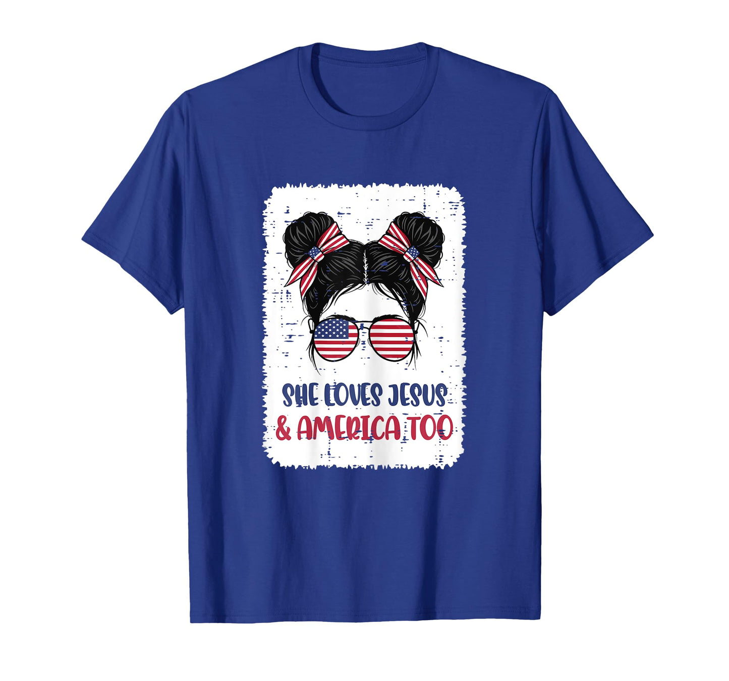 4th Of July USA Christian God Christ Jesus Women Girls Kids T-Shirt