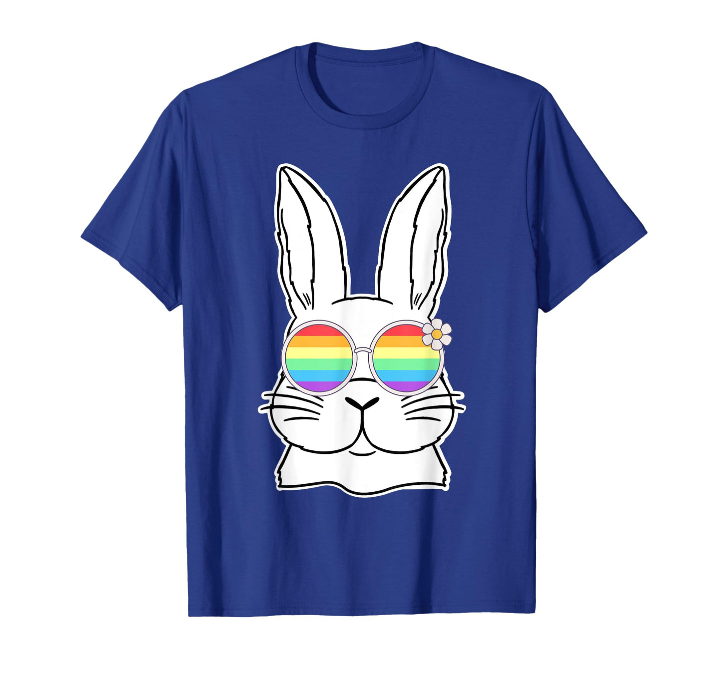 Bunny Gay Pride LGBTQ Bunny Rainbow Sunglasses Happy Easter T-Shirt