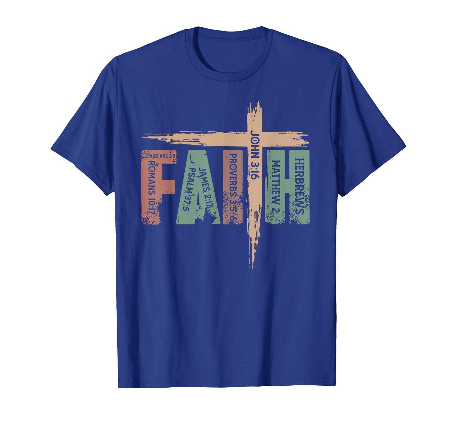 Retro Christian Faith Bible Verse Religious Christian Cross T-Shirt