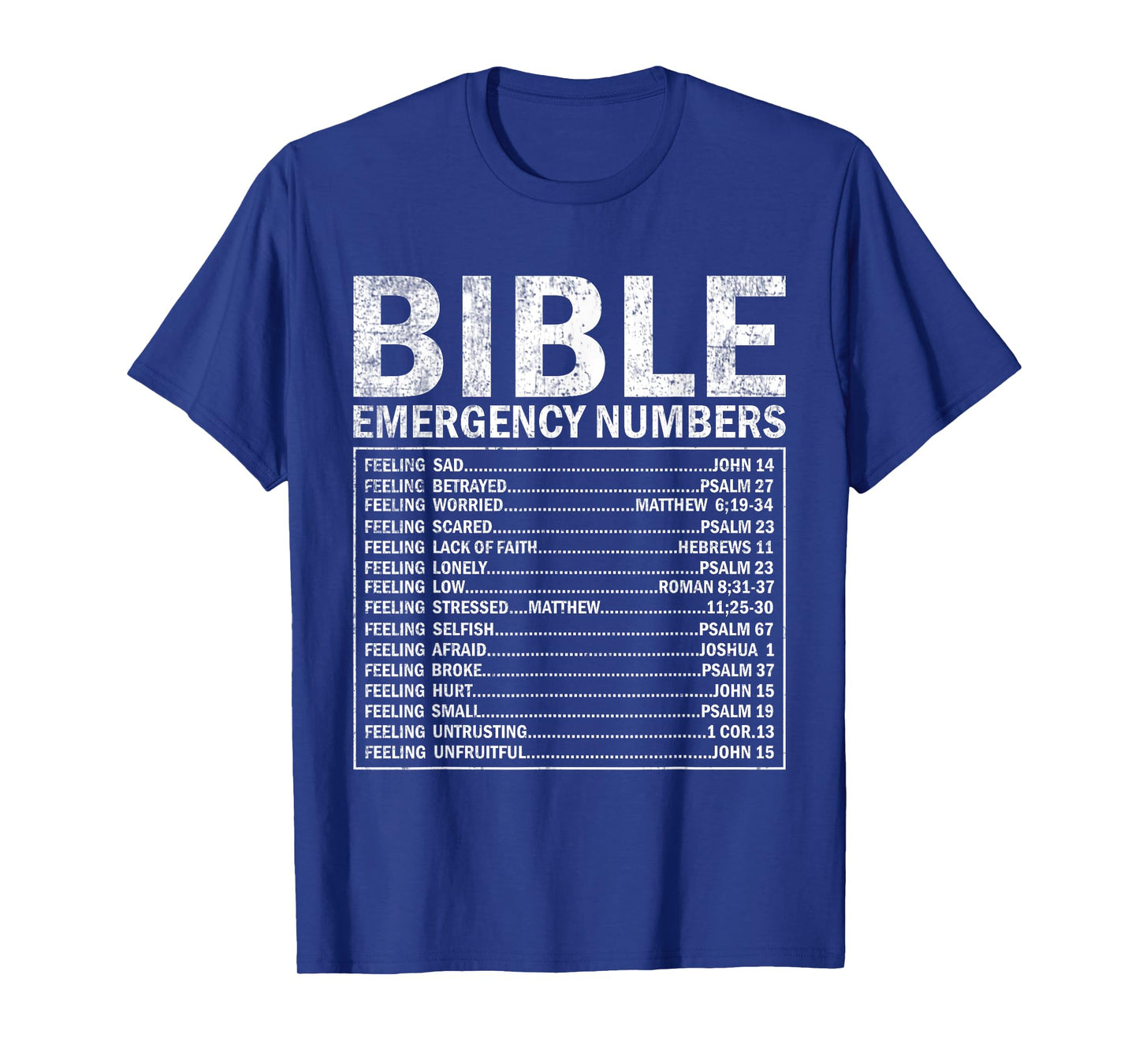 Christian Bible Emergency Numbers Cute Christian T-Shirt