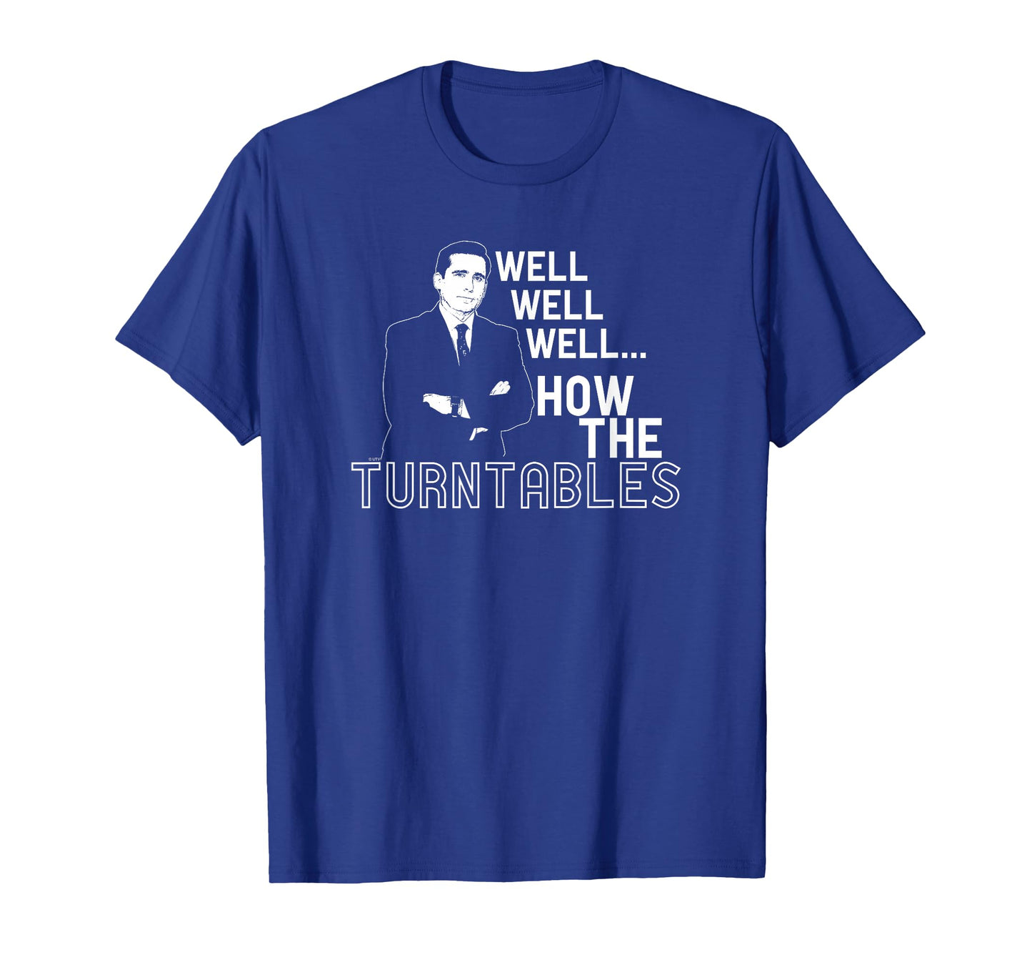 The Office Unisex-Adults T-Shirt, Black, Small, Short Sleeve, Modern Classic, Letter Print, Crew Neck, Ribbed Cuff, Officially Licensed Design with 'How the Turntables' Quote
