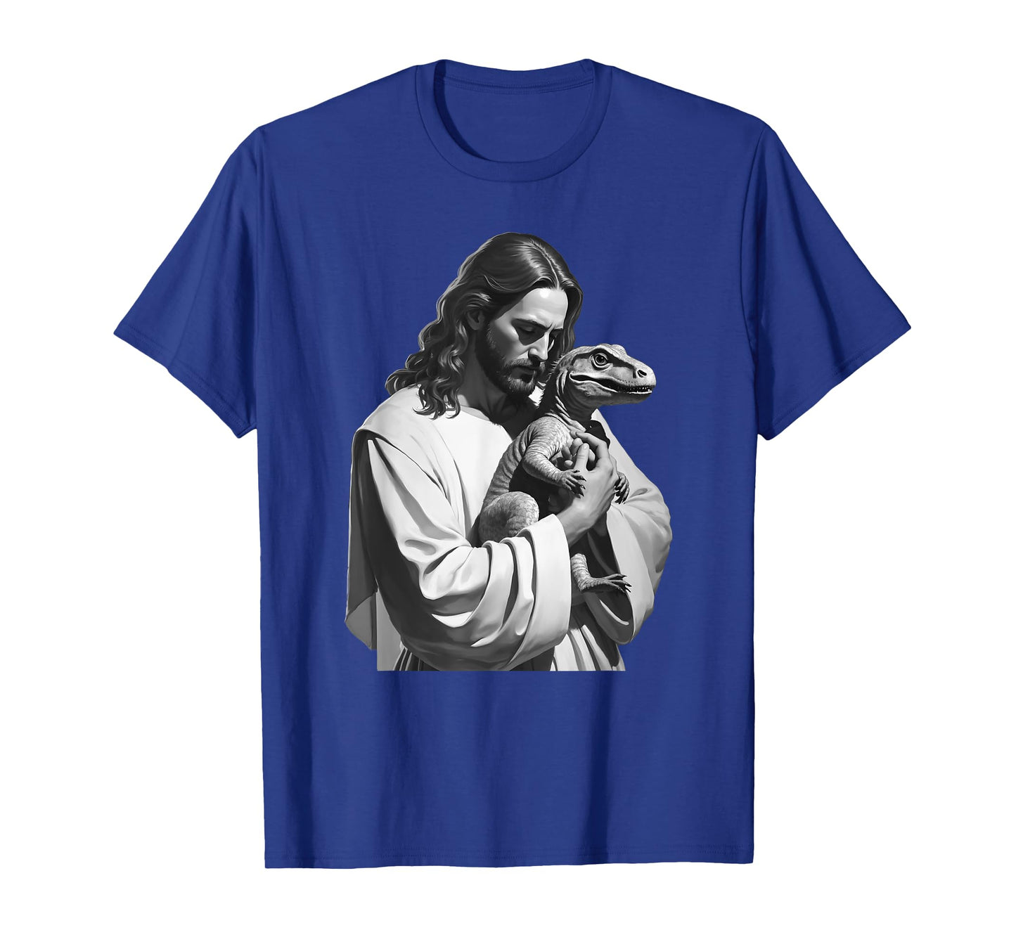 T-Rex Lover Dinosaur Christian Jesus Holding T-Rex T-Shirt