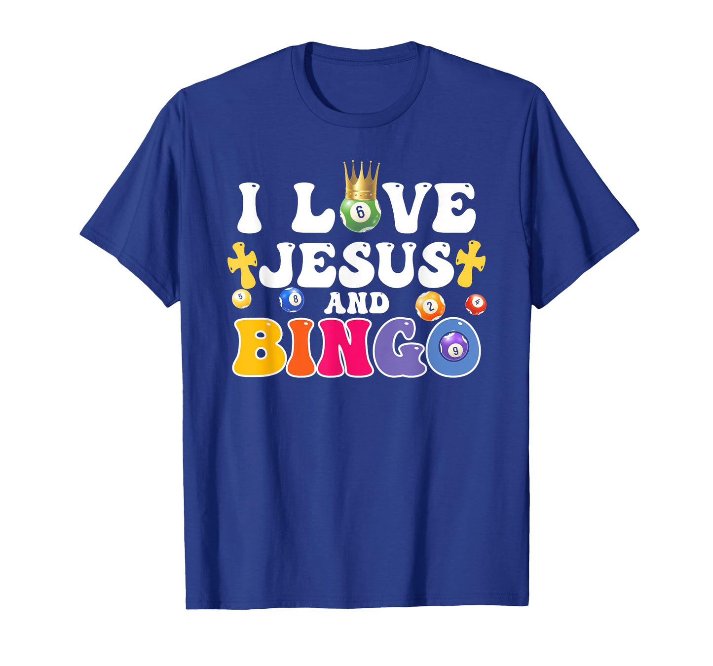 I Love Jesus And Bingo Christian Cross Board Games T-Shirt
