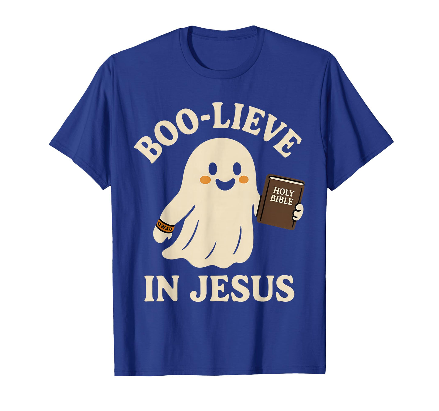 Boo-Lieve in Jesus Funny Cute Christian Halloween Ghost Kids T-Shirt