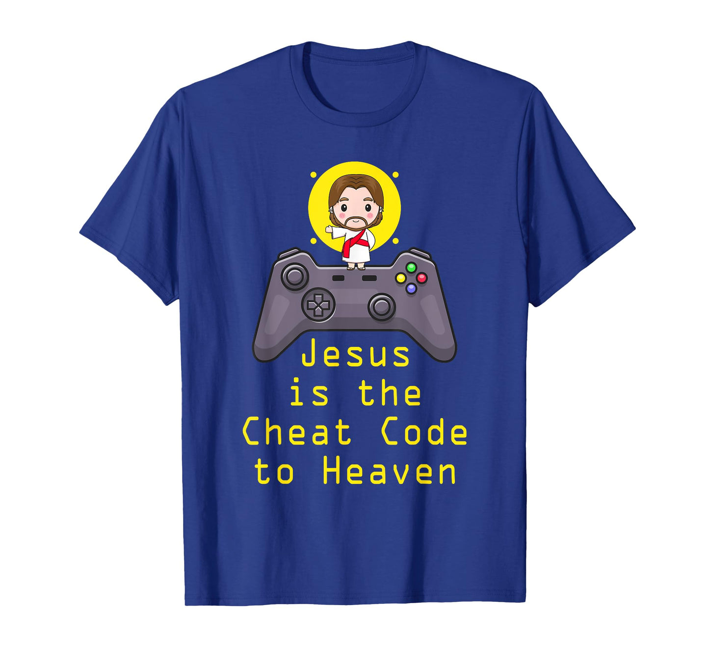 Jesus Cheat Code Funny Game Christian Gamer Catholic Gaming T-Shirt