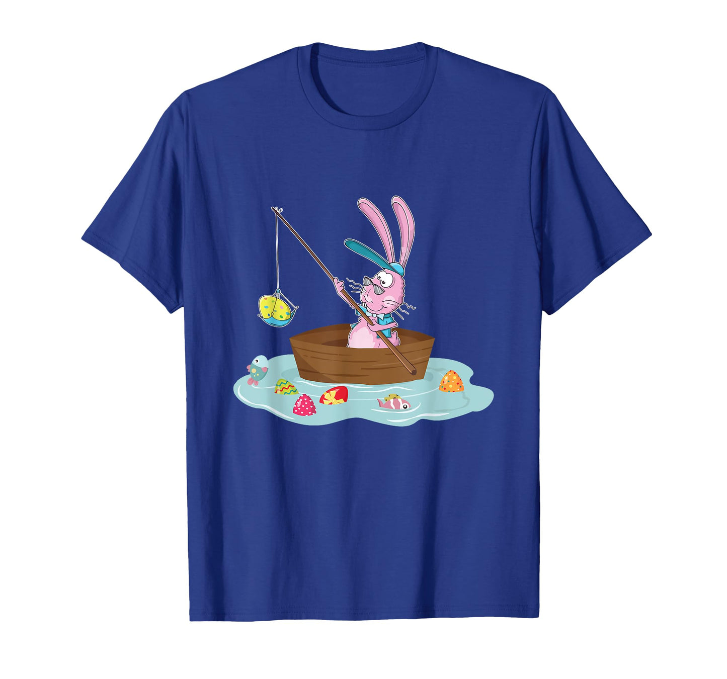 Funny Easter Bunny Fishing Egg Hunting - Easter Sunday Fun T-Shirt