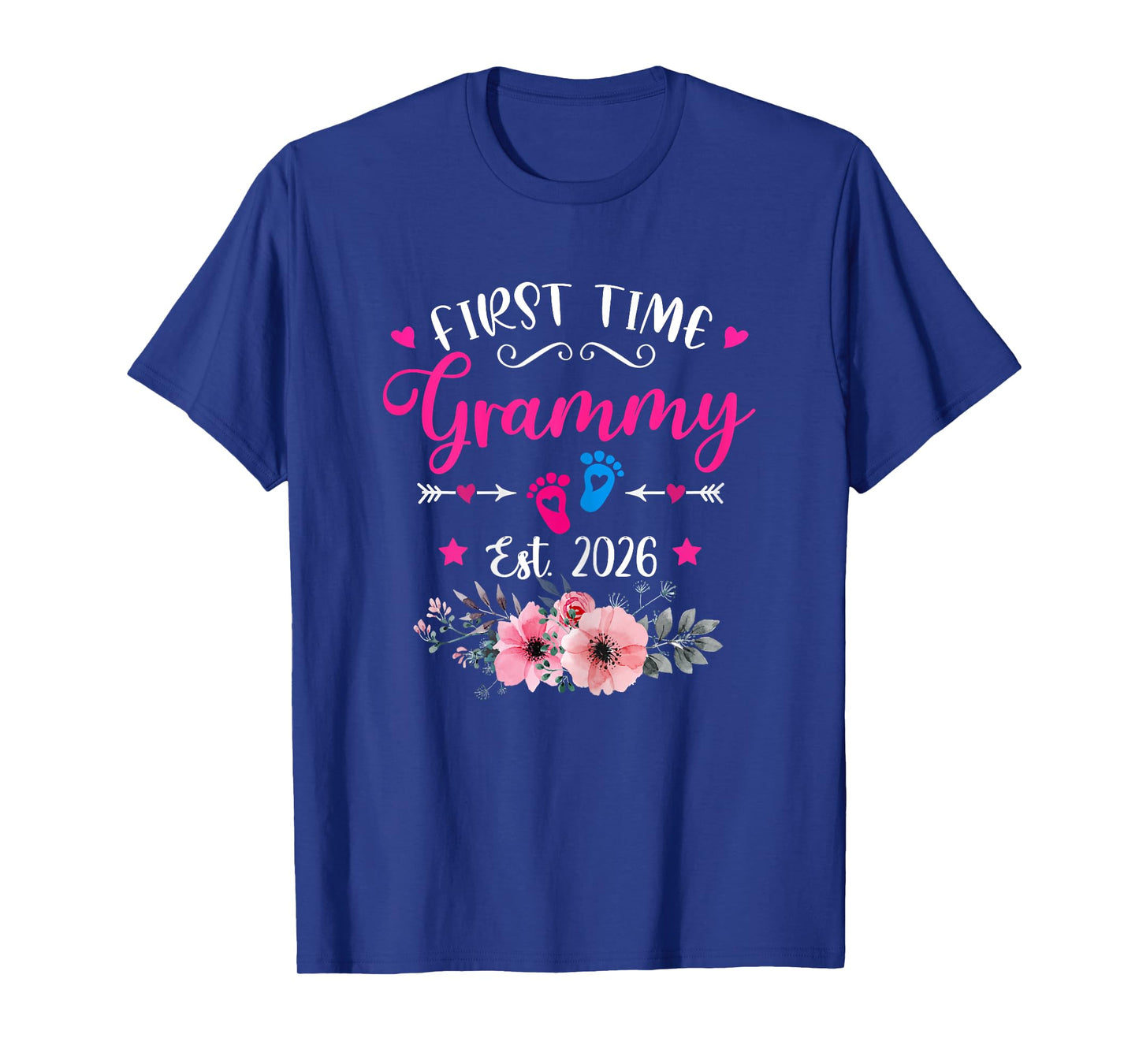 First Time Grammy Est 2026 Soon to Be Mother's Day Floral T-Shirt