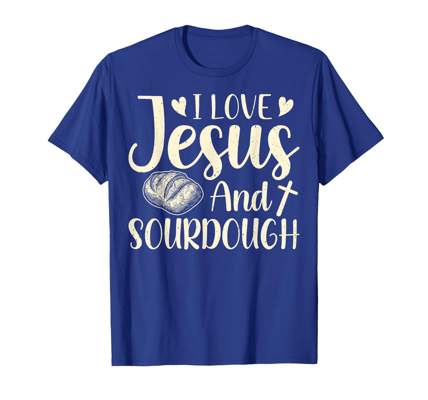 Christian Faith Sourdough Gifts - Love Jesus and Sourdough T-Shirt