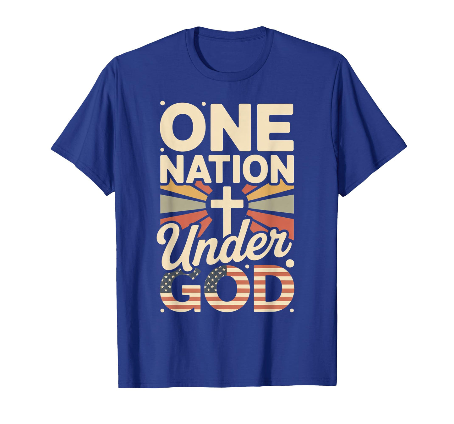 One Nation Under God July 4th Christian Patriotic T-Shirt