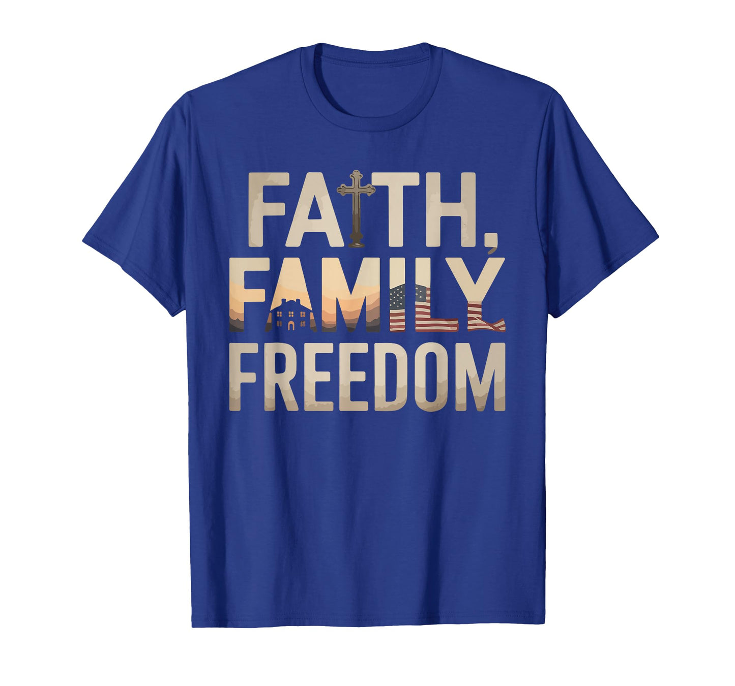 Faith Family Freedom 4th Of July American Patriotic T-Shirt