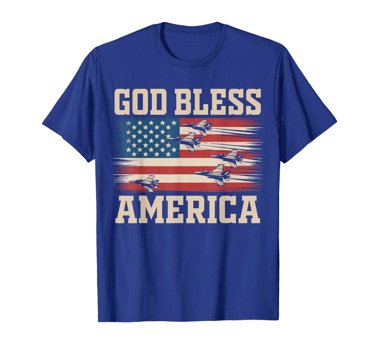 God Bless America Toddler USA Patriotic Fighter Jet 4th july T-Shirt