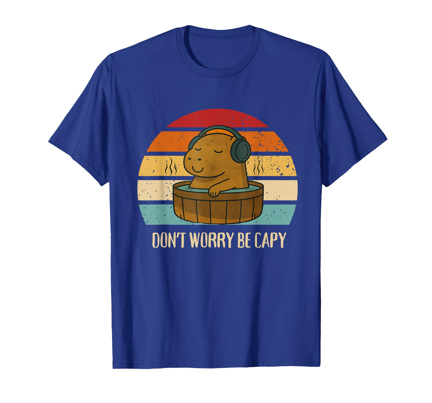 Retro Don't Worry Be Capy Vintage Capybara Kids Family T-Shirt