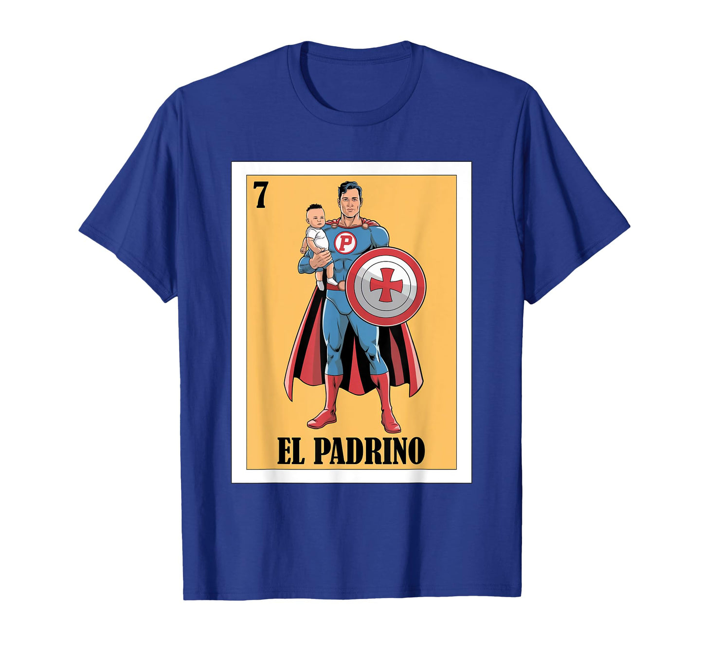 Funny Mexican Baptism Superhero Design - El Super Padrino T-Shirt