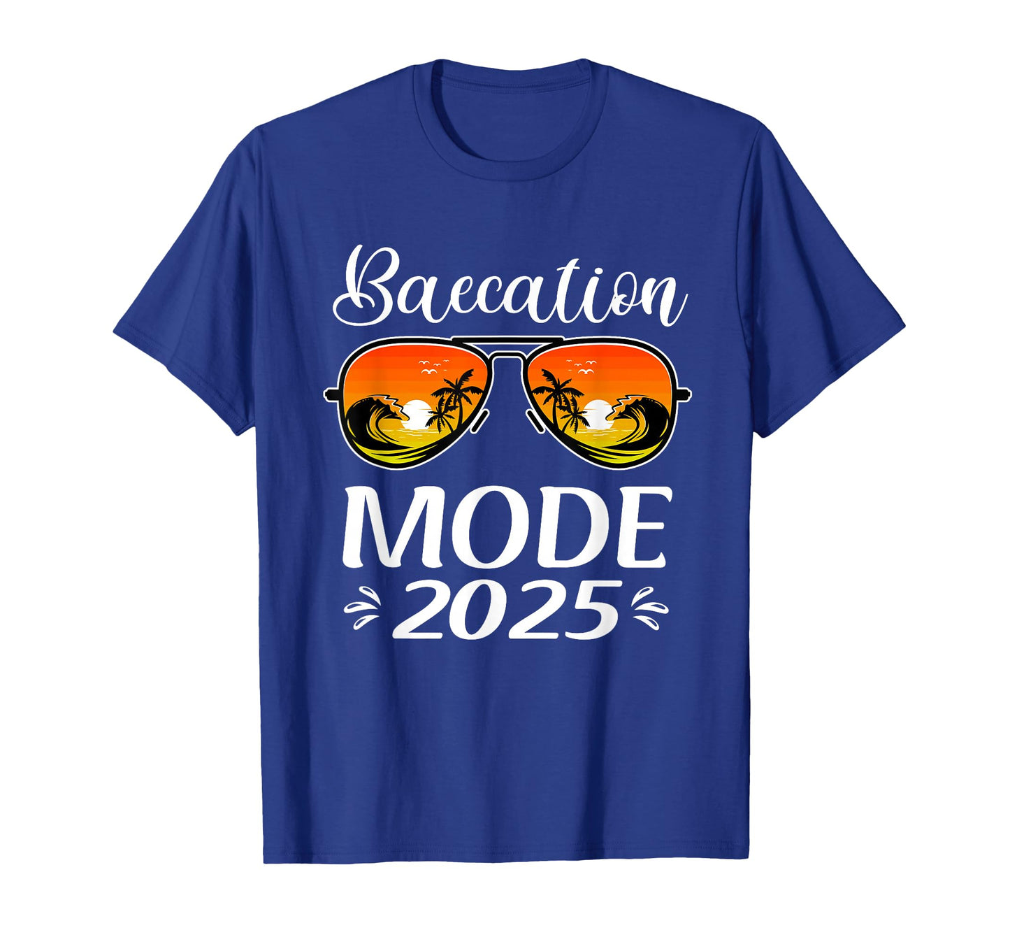 Baecation Mode 2025 Matching Couples Trip Beach Vacation T-Shirt