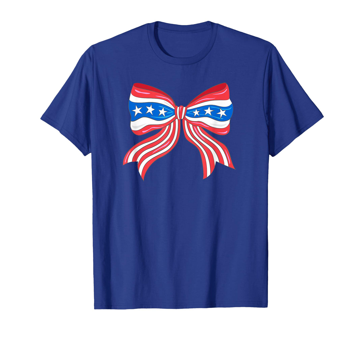 Preppy Patriotic Bow USA Flag T-Shirt