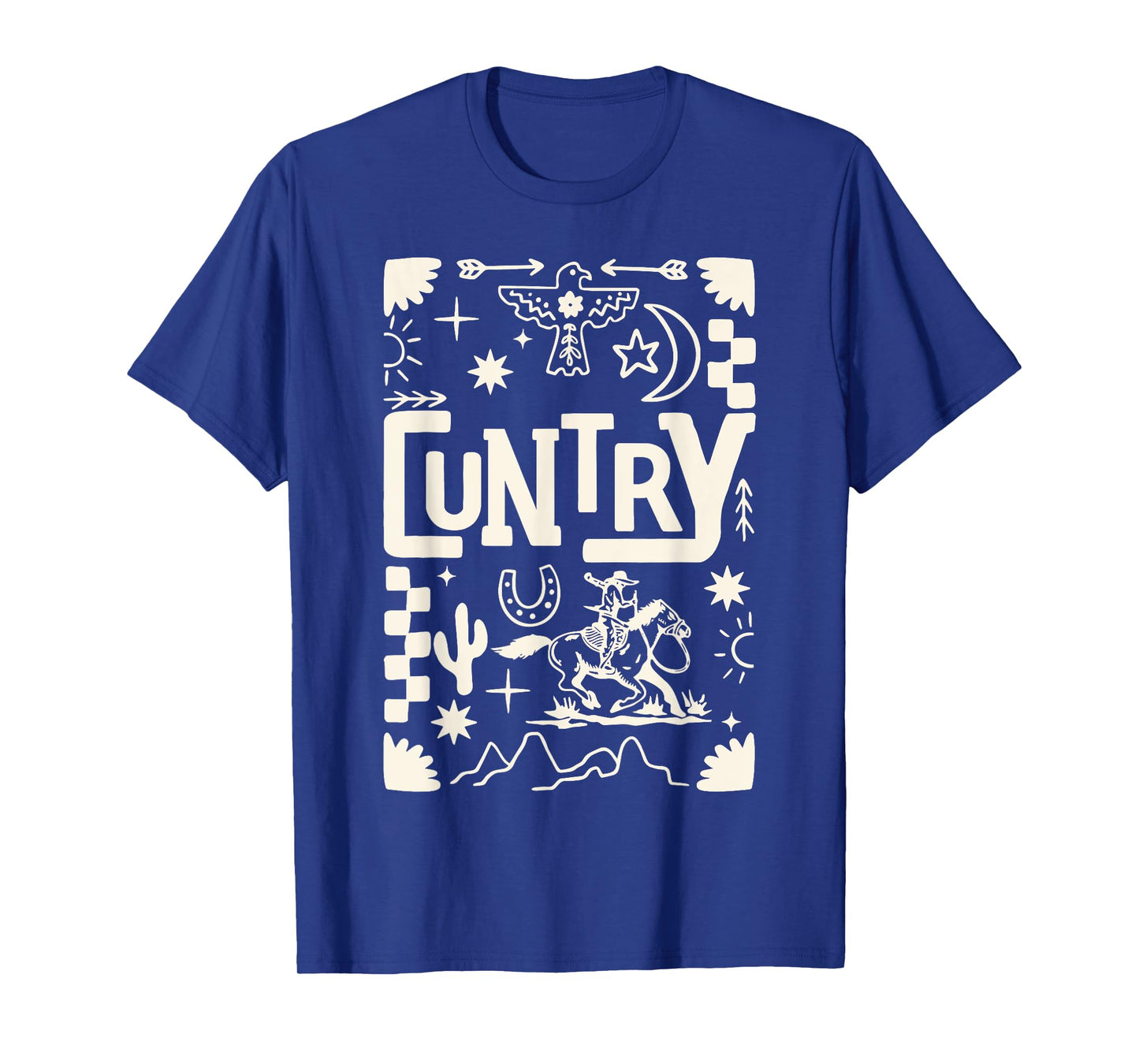 Retro CUNTRY Country Cowboy Cowgirl Western Rodeo T-Shirt