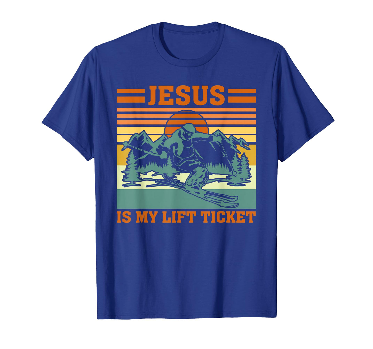 Jesus is My Lift Ticket Vintage Faith Sport Quote T-Shirt