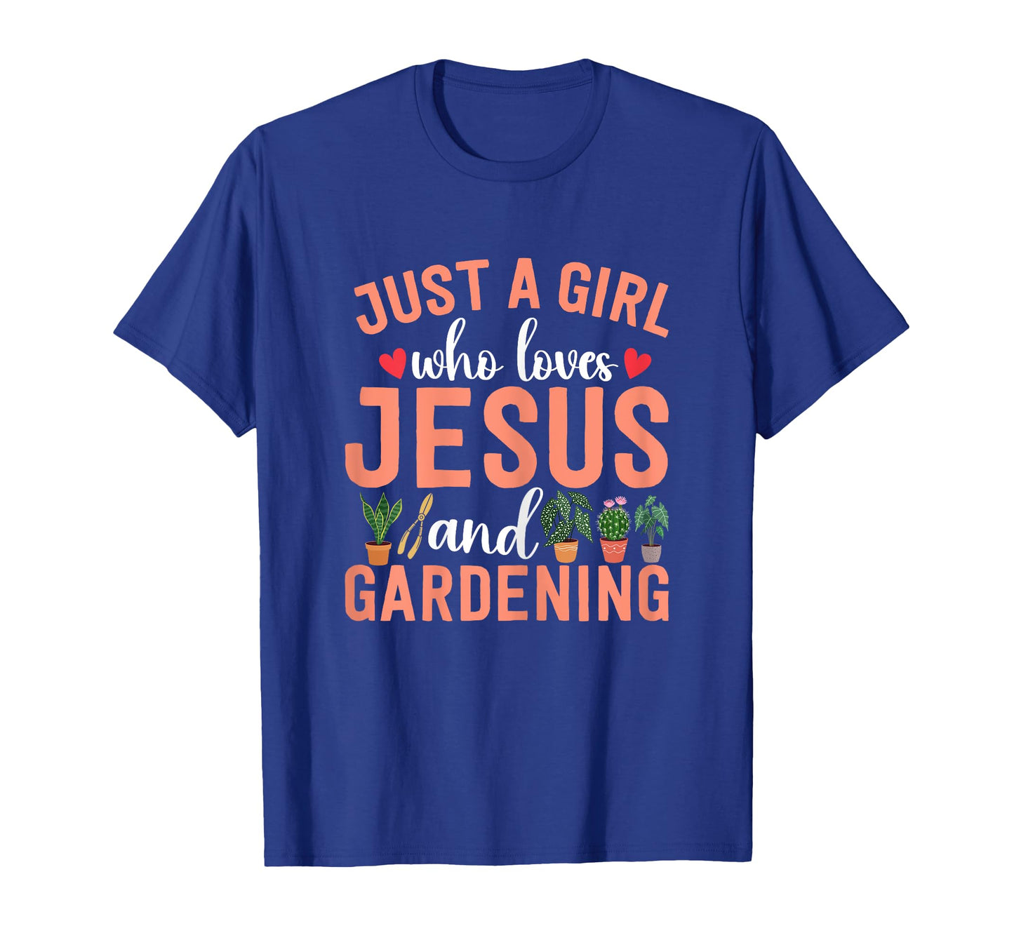 Just A Girl Who Loves Jesus and Gardening Plant Lover Girls T-Shirt