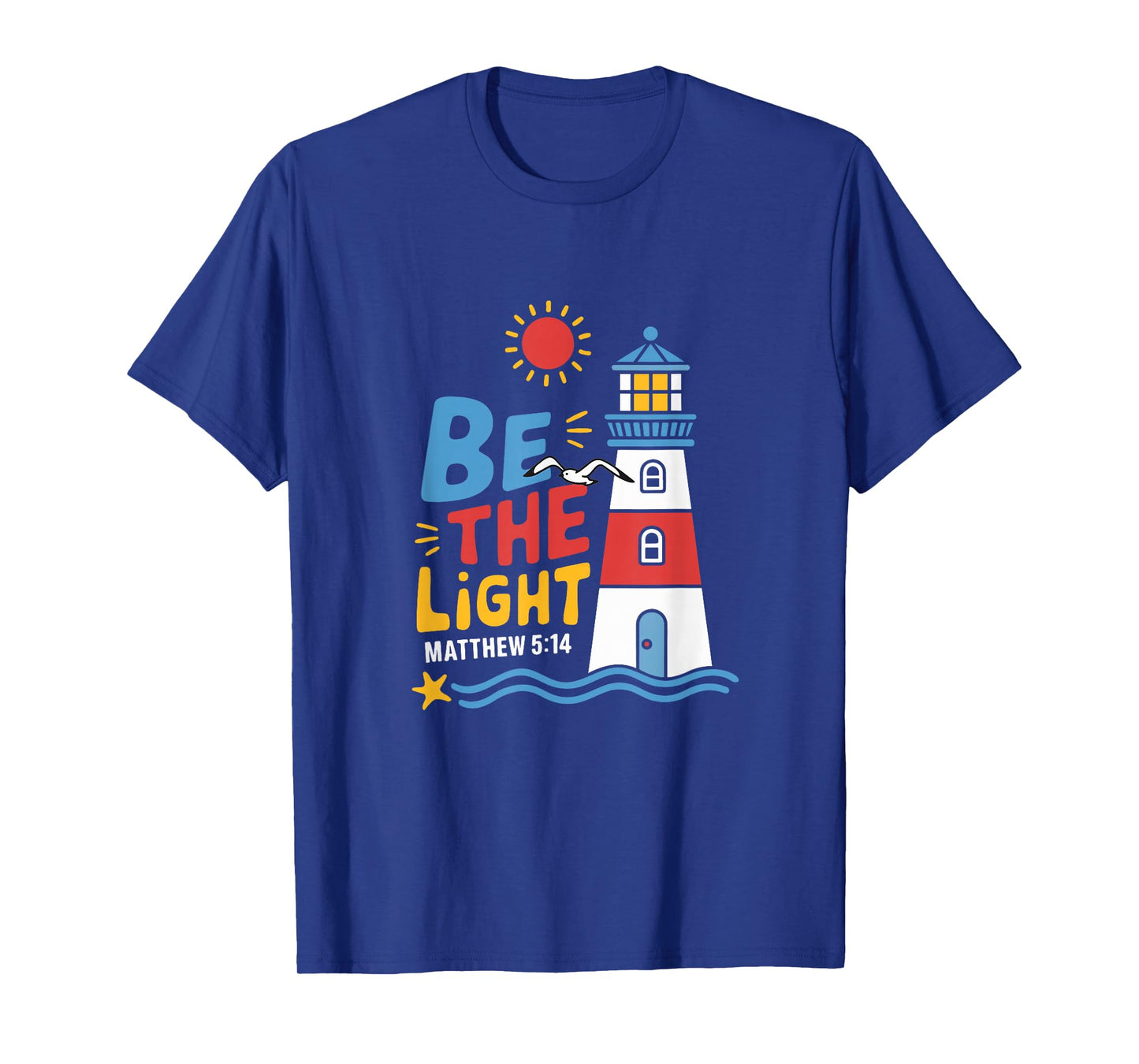 Casual Summer Lighthouse Bible verse Christian shirt T-Shirt