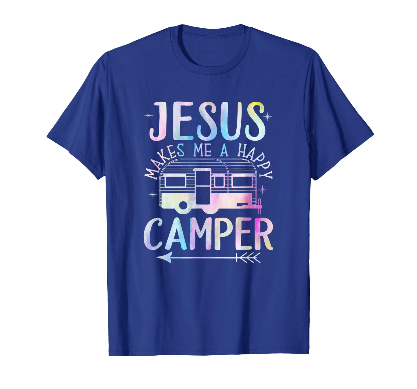 Jesus Makes Me A Happy Camper Camping RV Christian Religious T-Shirt
