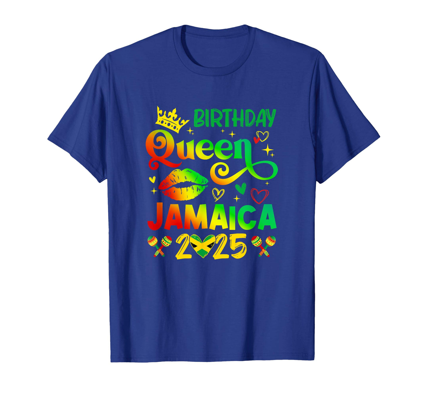 Funny Birthday Queen Jamaica 2025 Birthday Trip Vacation T-Shirt