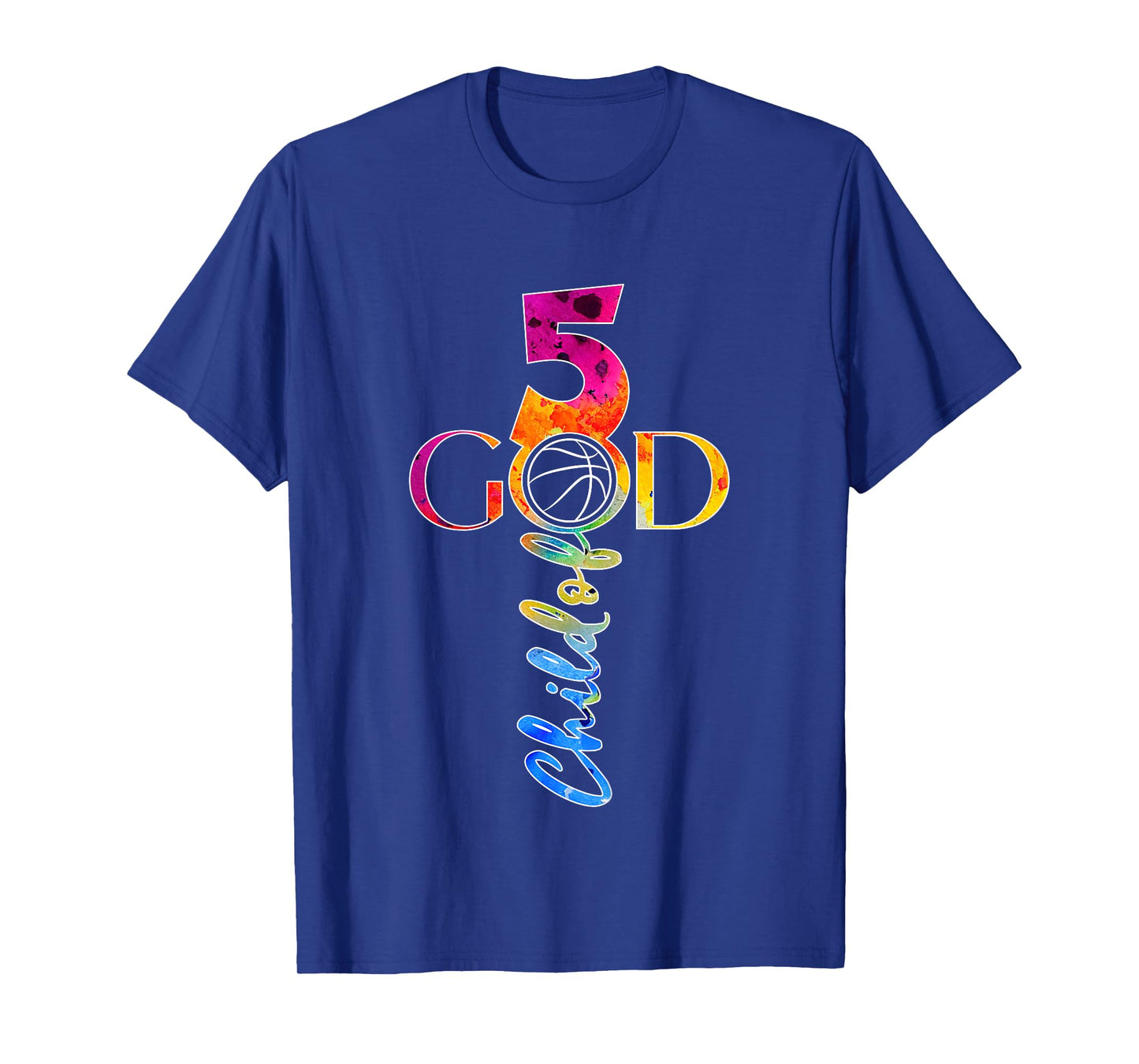 JESUS 5 YEARS CHILD OF GOD BASKETBALL 5TH BIRTHDAY T-Shirt