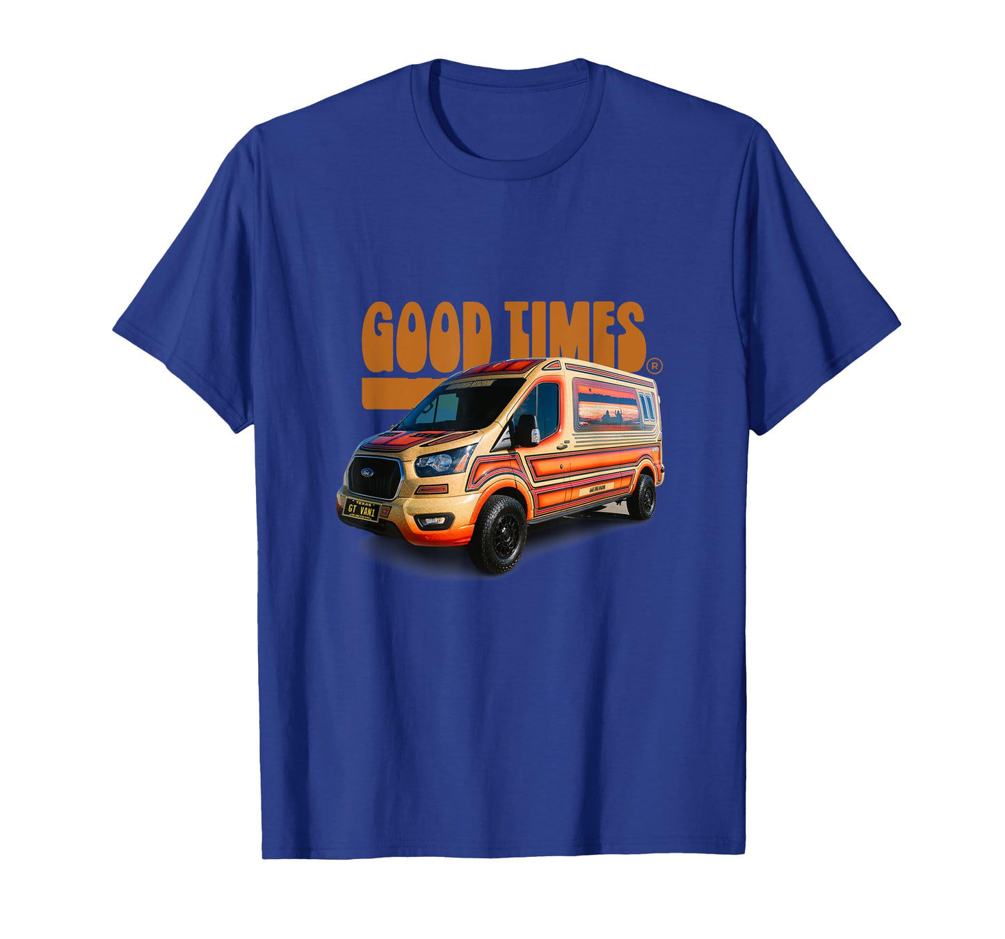 GOODTIMESVANS.com Unisex-Adults Kids T-Shirt Black Small Classic Fit Cotton 100% Short Sleeve Crew Neck Custom Design Retro-Modern Custom Van Lightweight Classic Fit Double Cuff Pull On 0 Pockets