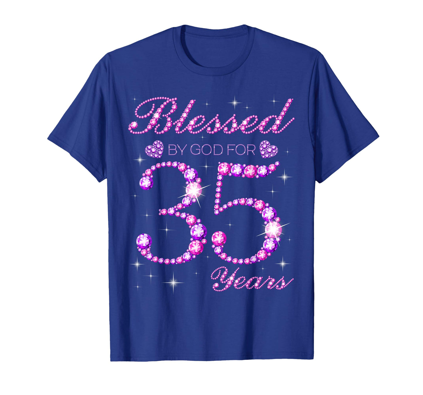 Blessed by God for 35 Years Old 35th Birthday Party T-Shirt
