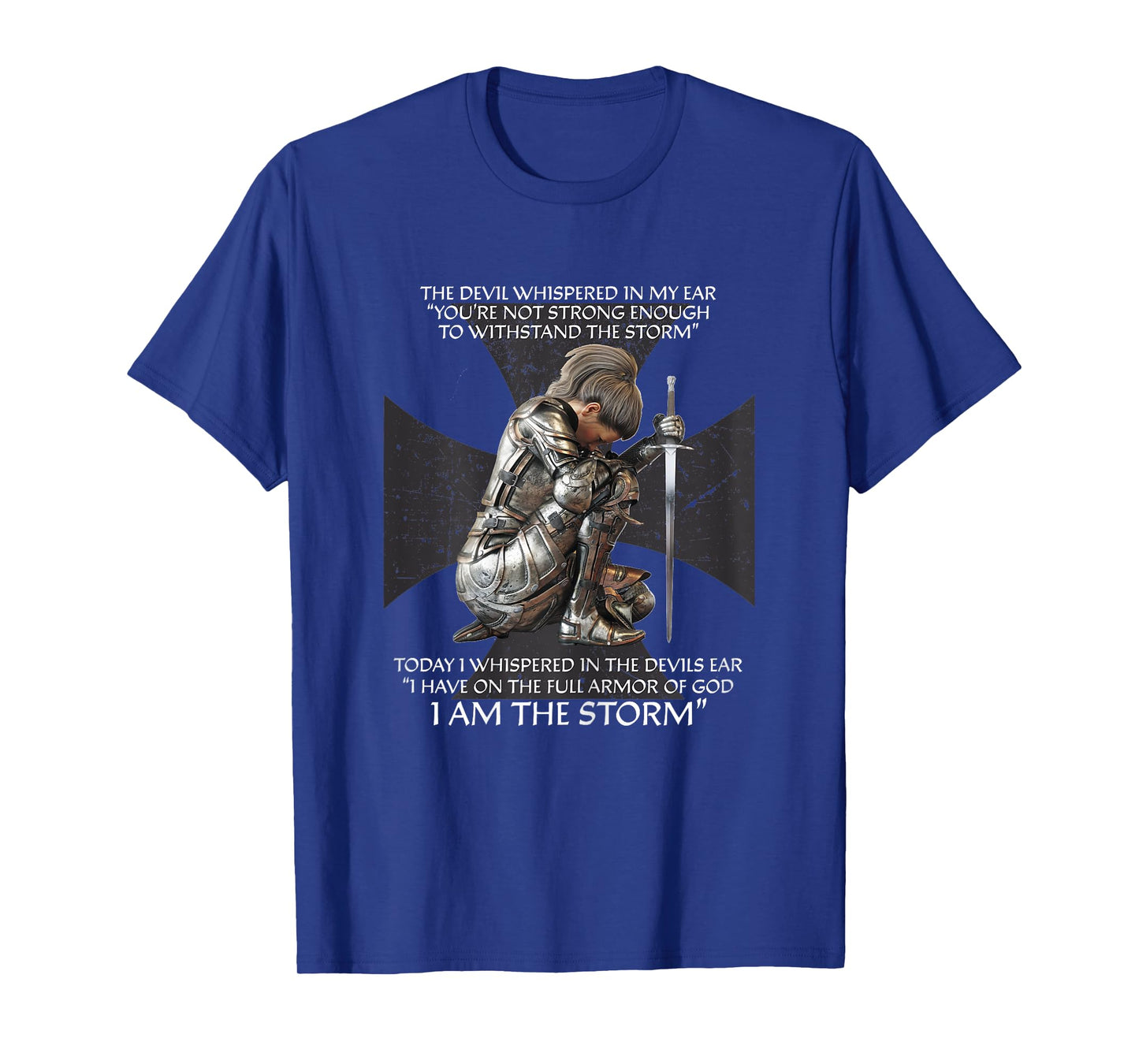 Distressed I Am The Storm Armor of God Christian Graphic T-Shirt