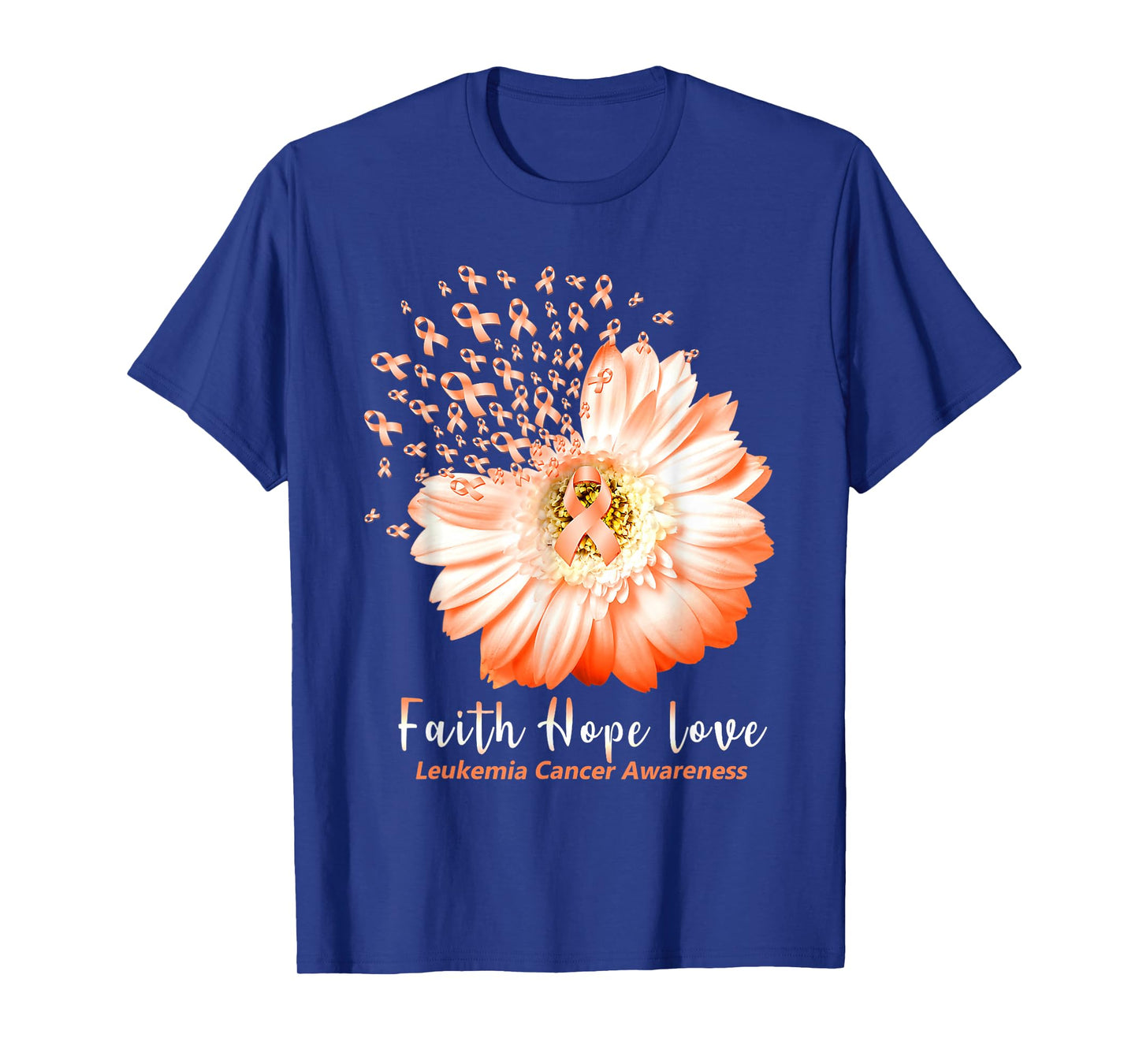 September Faith Hope Love Orange Ribbon Leukemia Awareness T-Shirt