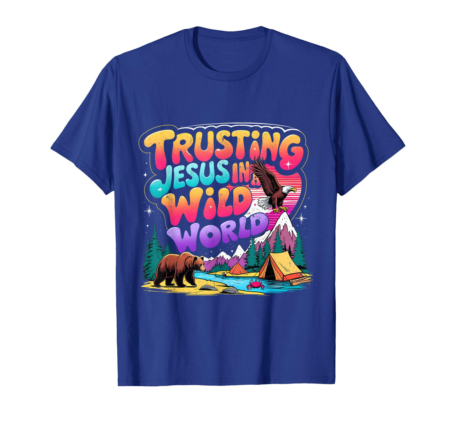 Trusting Jesus in a Wild World VBS 2025 Camping Theme T-Shirt