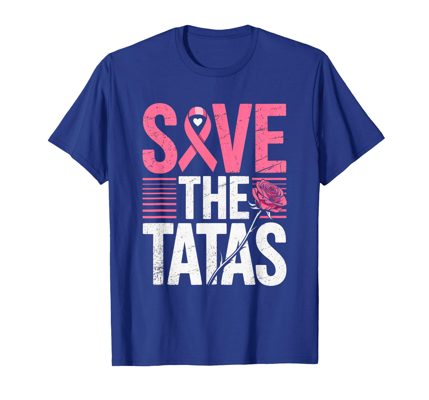 Save The Tatas Breast Cancer Fighting Awareness Pink Ribbon T-Shirt