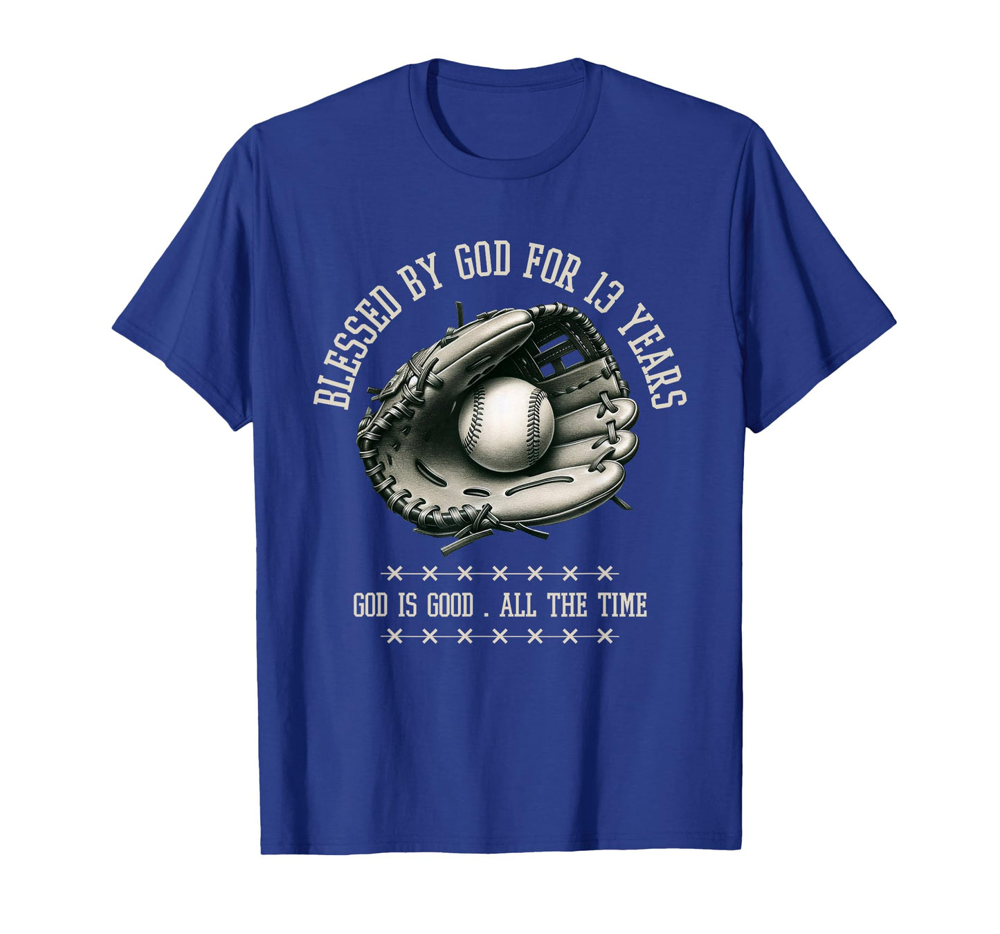 Blessed by God for 13 Years Old Baseball 13th Birthday Gifts T-Shirt