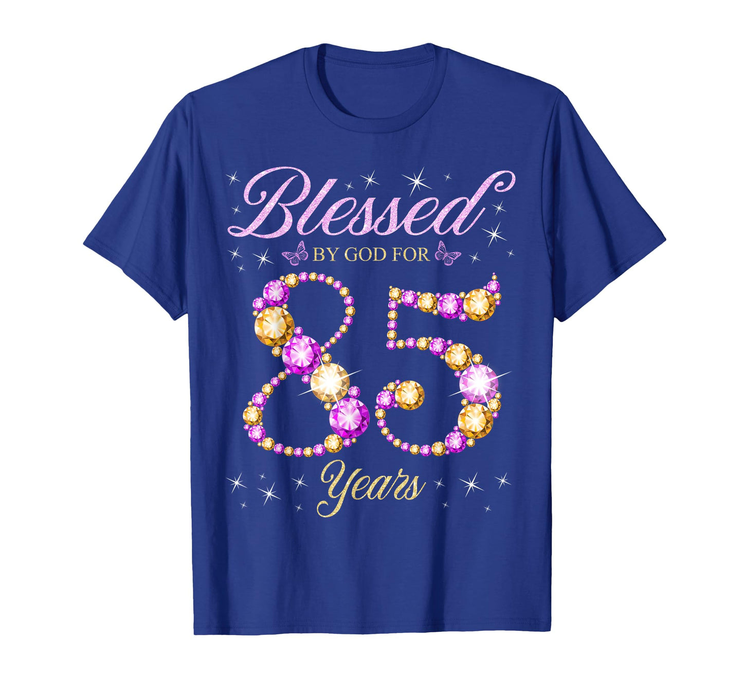 Blessed By God For 85 Years Old 85th Birthday B-Day Party T-Shirt