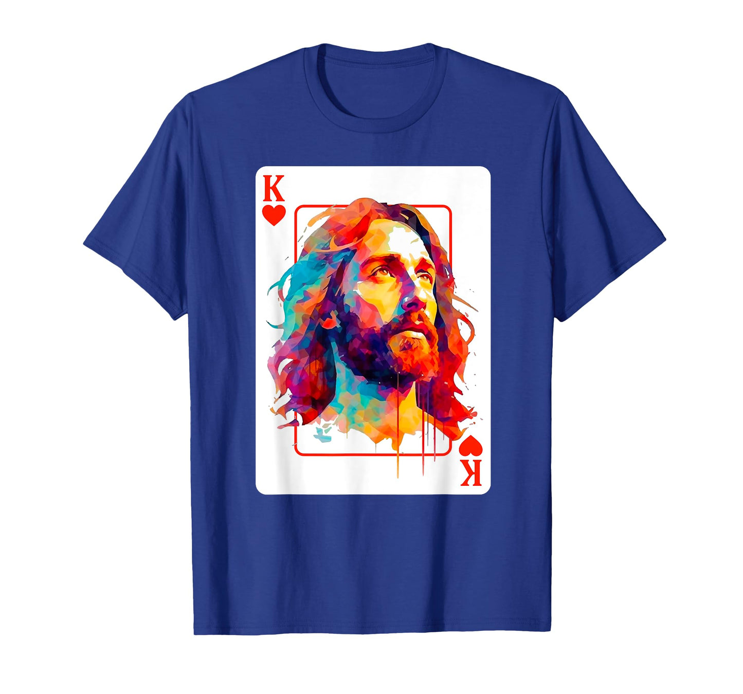 Jesus King Card Christian Christ Religious Believer Hearts T-Shirt