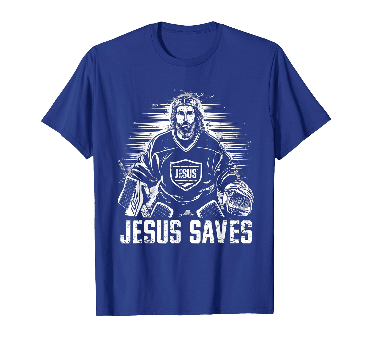 Jesus Saves Ice Hockey Goalie Funny Christian Religion Sport T-Shirt
