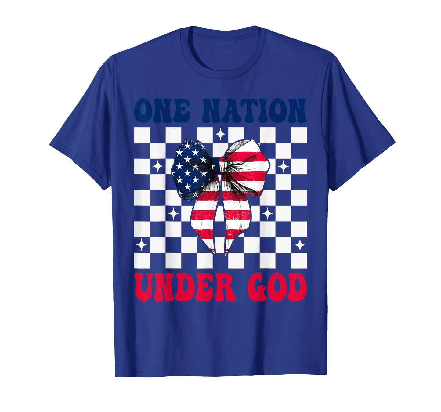 4th of July USA American Flag Patriotic One Nation Under God T-Shirt