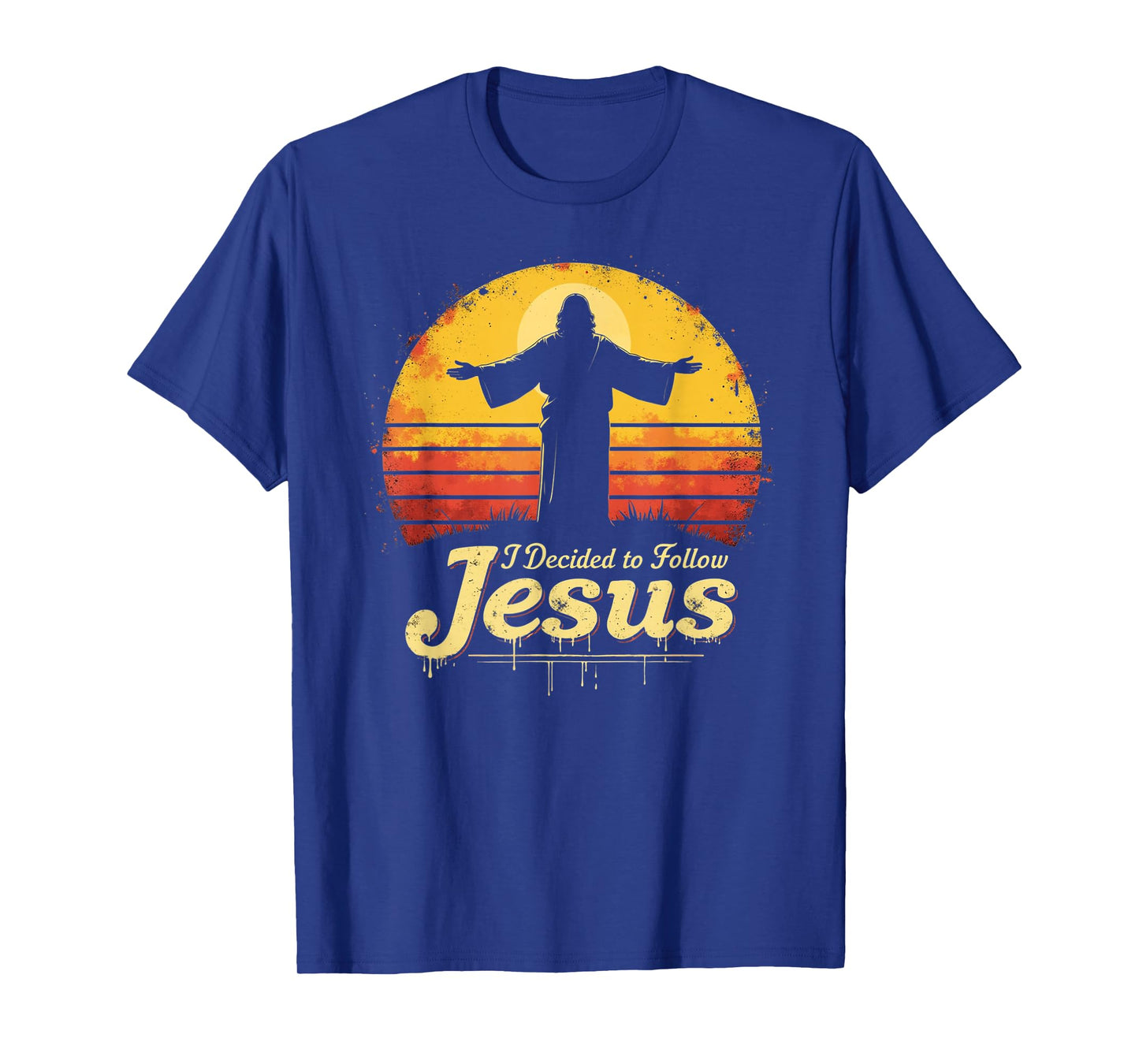 Faith in Jesus – Vintage Christian Sunset Style Graphic T-Shirt