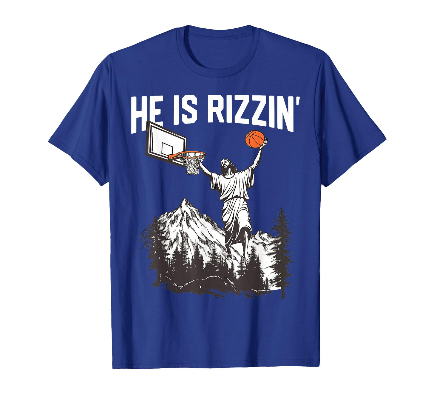 Jesus Basketball Dunk He is Rizzin Christian Easter T-Shirt