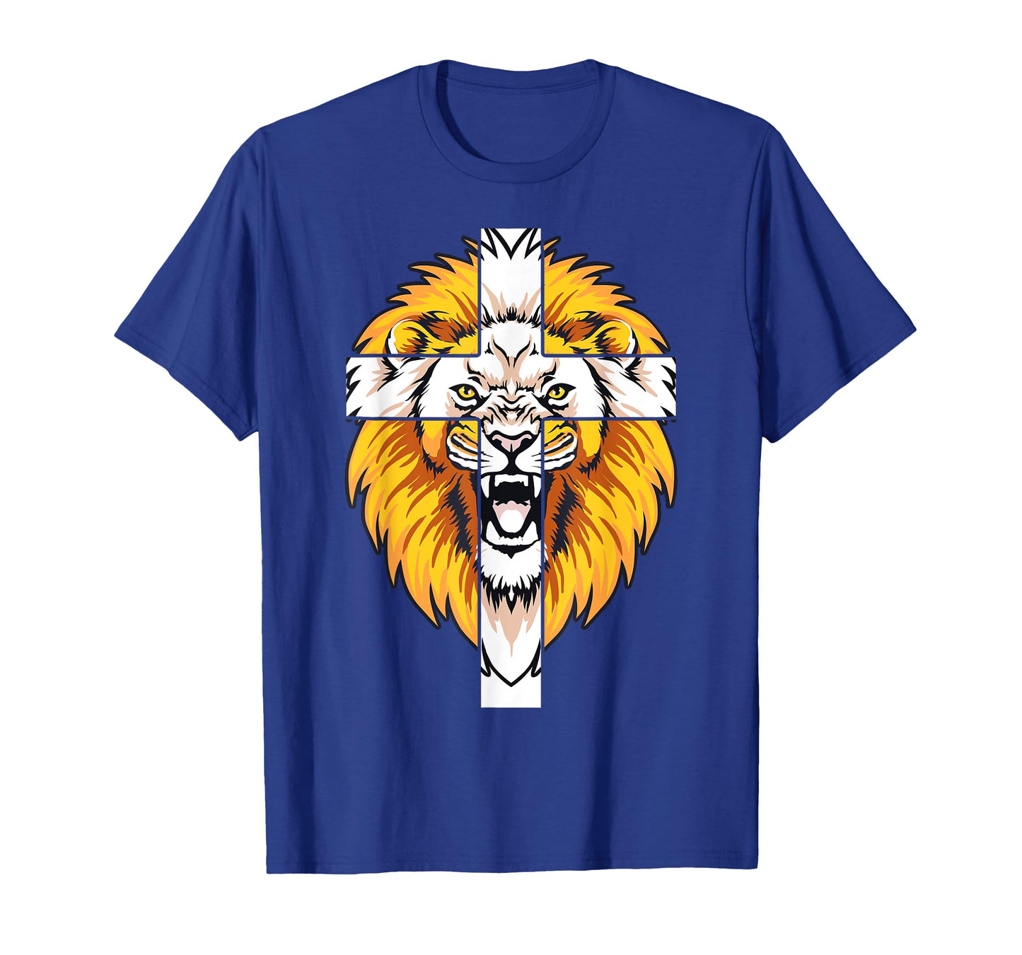 Lion This DAD Prays God Jesus Cross Christian Dad Grandpa T-Shirt