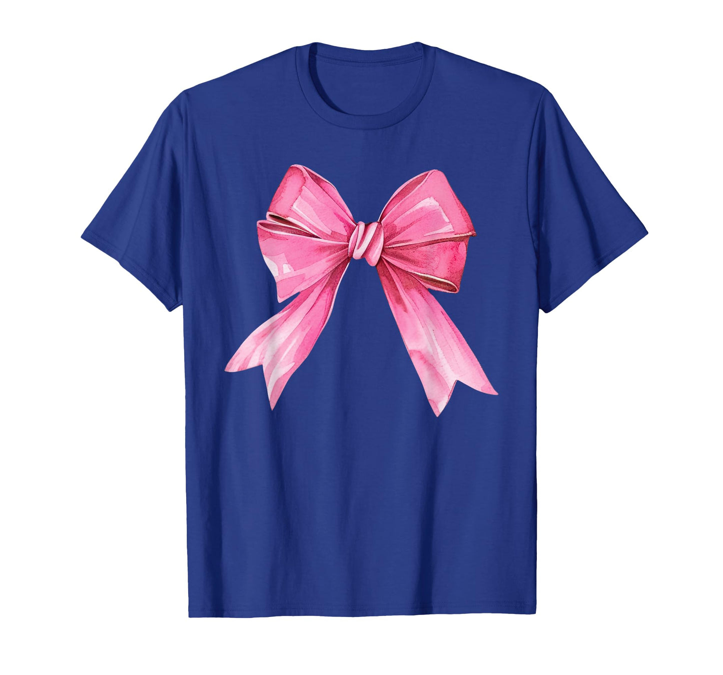 Cute Pink Coquette Bow Girl Women Pink Bow Ribbon T-Shirt