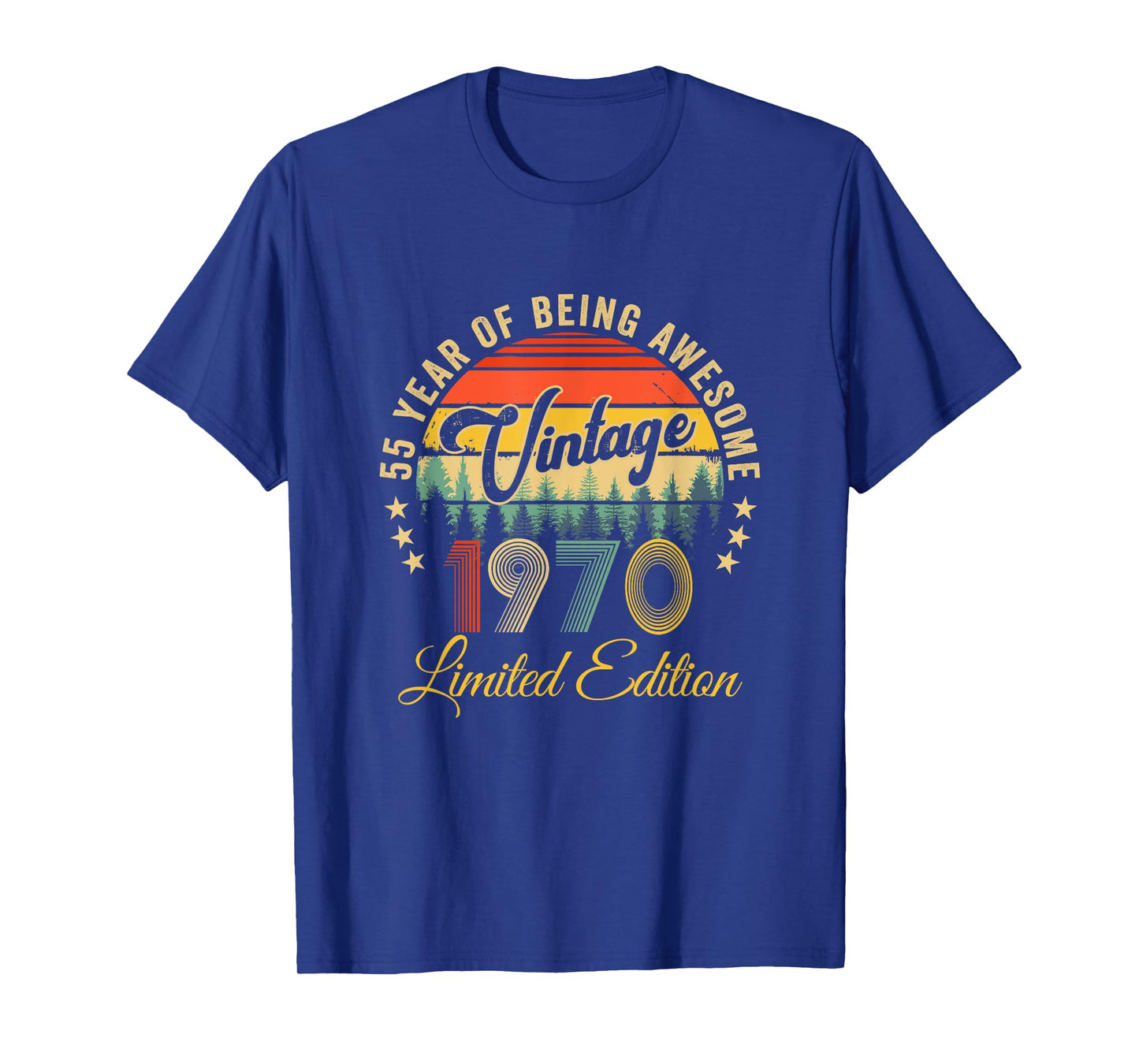 Vintage 1970 Limited Edition 55 Year Old 55Th Birthday T-Shirt