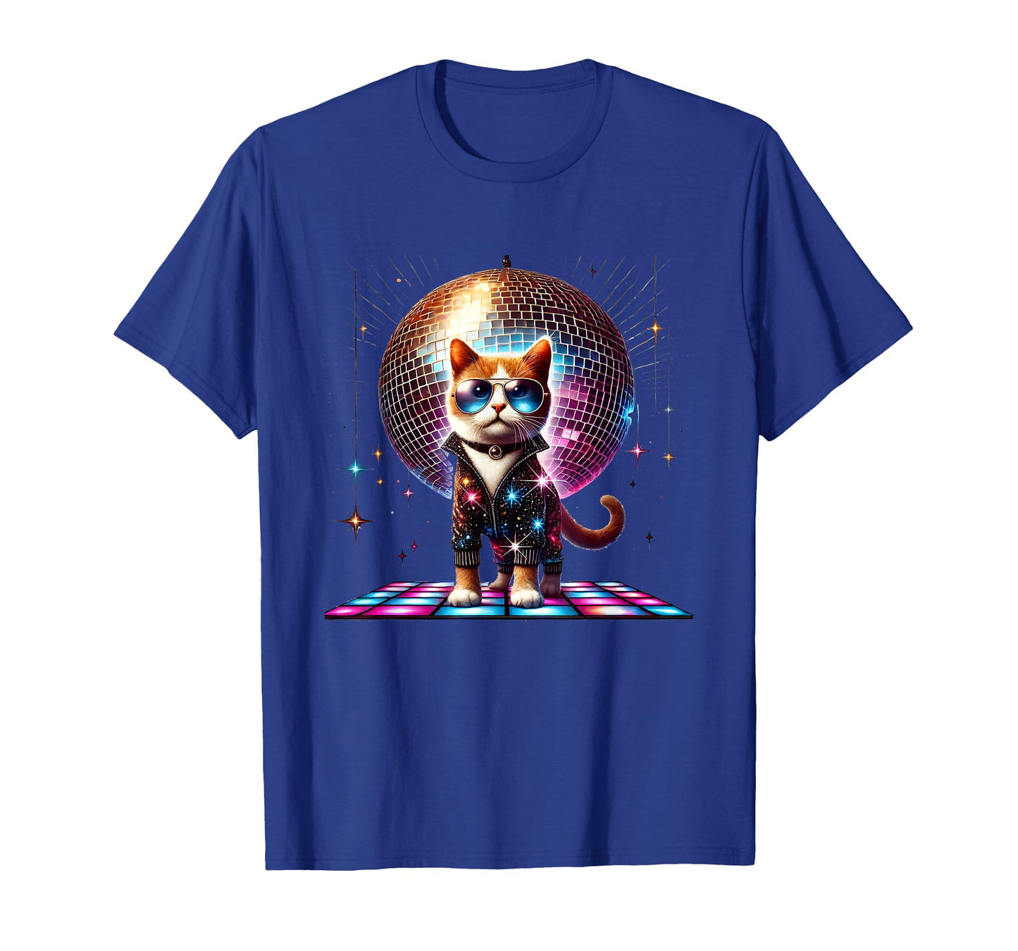 Dancing Cat Disco Ball Kitten Kitty Lover Funny Party Animal Men Women Kids T-Shirt