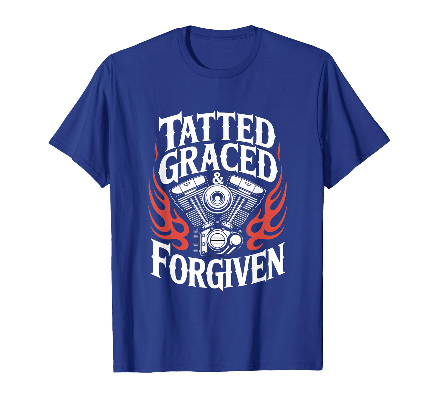 Christian Biker Tatted Graced Forgiven T-Shirt