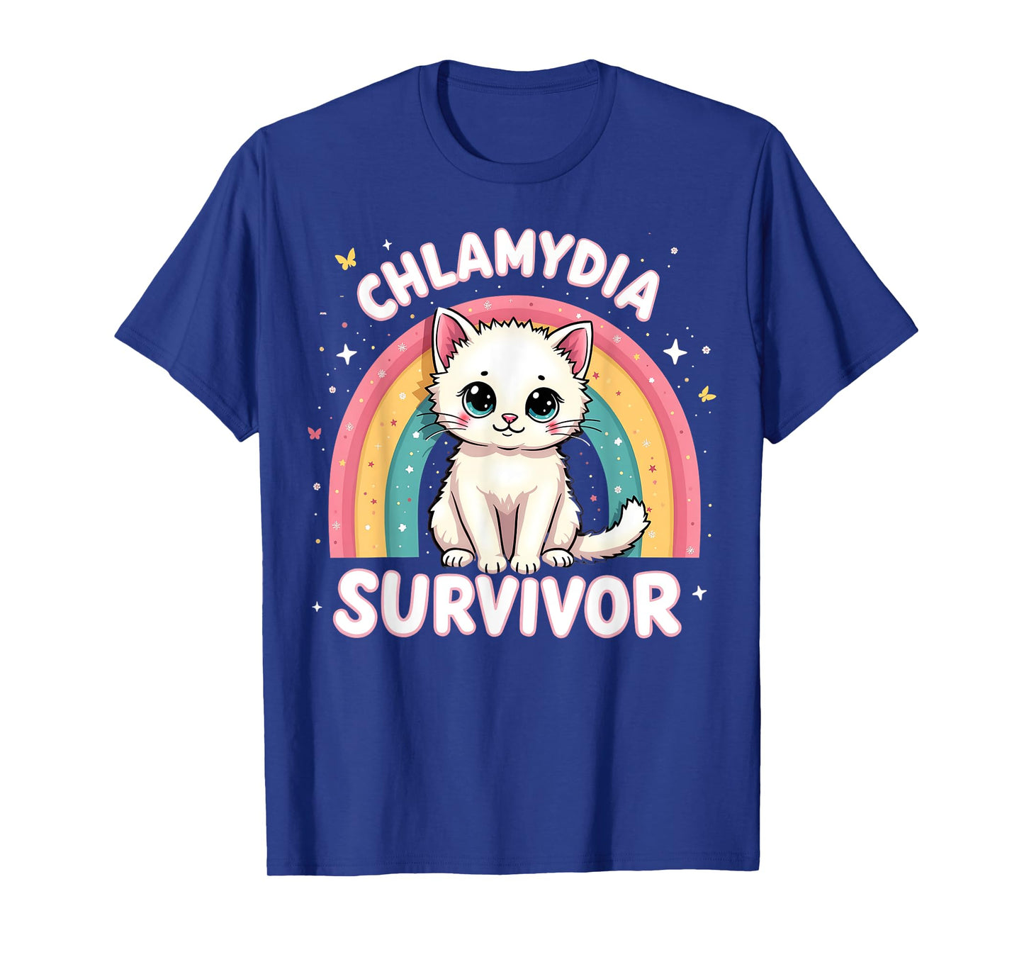 Chlamydia Survivor Cat Funny Adult Humor Inappropriate T-Shirt