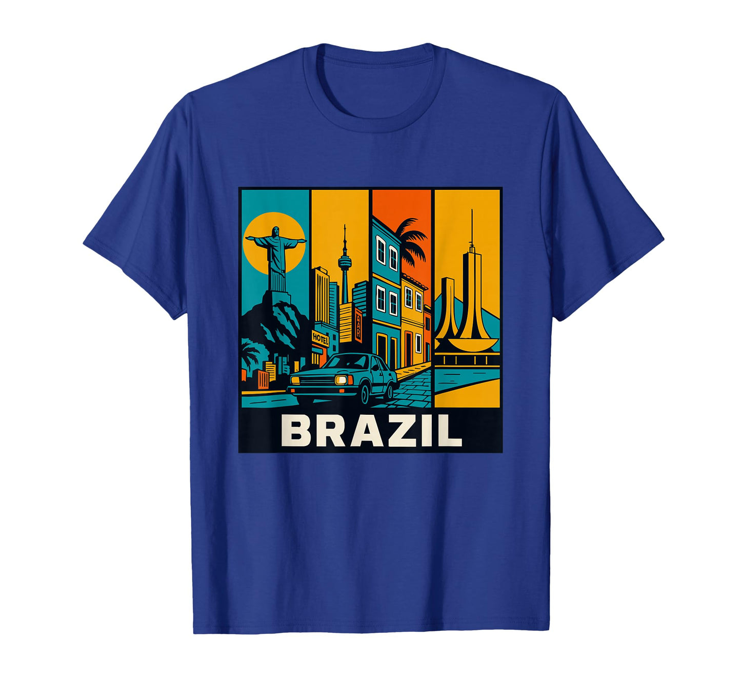 Brazil Retro Game Skyline – Rio São Paulo Salvador Brasília T-Shirt